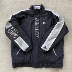90s RAIDERS Starter ウォームアップジャケット 黒 - メルカリ
