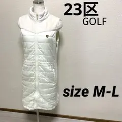 23区GOLF ノースリーブワンピース 中綿切替 M-L