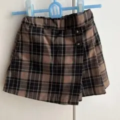 プティマイン　チェック柄プリーツスカート