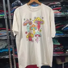 USA古着 Spencer's マッシュルーム ガール ブーティ Tシャツ