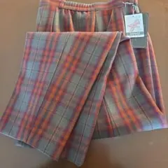レディーススラックス チェック柄.毛98 %日本製