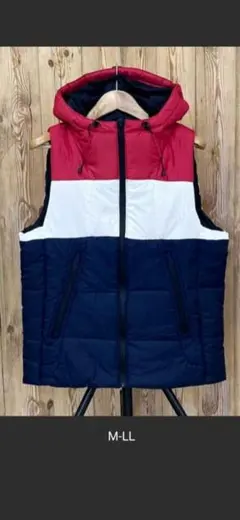 配色切り替え中綿入りベスト