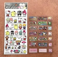 サンリオキャラクター 4サイズステッカー キラキラホログラムシール 2枚セット