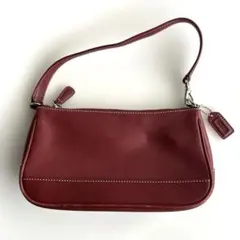 本日限定⭐️COACH コーチ ハンプトンズ レザー デミポーチ ハンドバッグ 赤