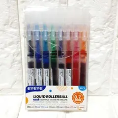新品⭐EYEYE リキッドローラーボールペン ゲルインキ 8色セット 0.7mmのサムネイル