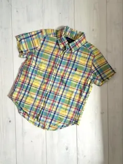 キッズ 半袖チェックシャツ