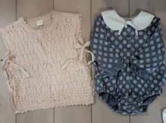ロンパース ニットベストセット売り