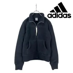 11T342☆ adidas フリース ボアジャケット 秋冬 アウター 刺繍ロゴ