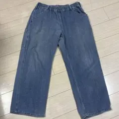 Right-on 青バギーデニム ジーンズ Lサイズのサムネイル