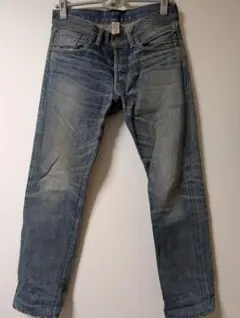 RRL ストレートデニム ライトブルー ダメージ加工 ヴィンテージ - メルカリ