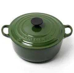 【美品】LE CREUSET　ココット ロンド レーシンググリーン　20cm