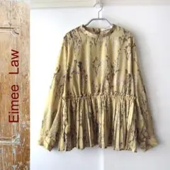 美品　Eimee Law／エイミーロー★　ドライフラワー　プリーツ　長袖ブラウスのサムネイル