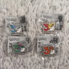 は*る様 ポケモン 30周年 メタルチャームマスコット ガチャガチャ 4個セット