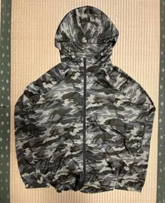 90's old uniqlo nylon shell jacket camo