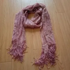 ストール　ピンク　ゴールド　ラメ