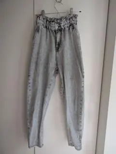 ZARA グレー ウエストゴム デニムパンツ 32