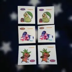 【匿名配送】ポケモンパン　デコキャラシール　214弾　6枚セット