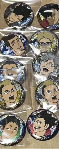 ハイキュー!! ゴミ捨て場の決戦 缶バッジ 黒尾、東峰、山本、田中、澤村、月島