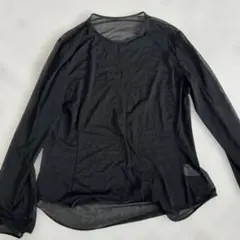 【ユニクロマメクロ】シアークルーネックT (長袖) ブラック