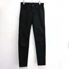 UNIQLO ユニクロジーンズ【28インチ】ブラックデニム ストレッチスキニー