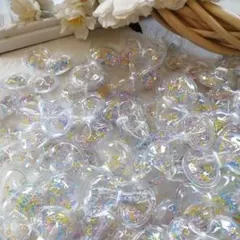 デコパーツ　デコレーションパーツ　リボン　モチーフ　シャカシャカパーツ