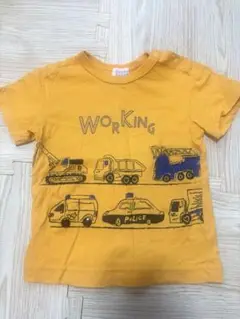 hakka baby Tシャツ　80cm はたらく車　イエロー