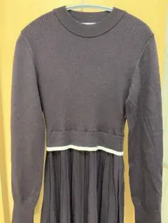 WRAPINKNOT パープル ニットワンピース 長袖　size0のサムネイル