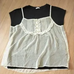 PAGEBOY　ドット柄 シフォン キャミソール トップス　Mのサムネイル