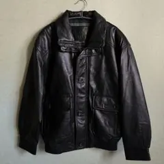 【極美品/90s】Jack Nicklaus 高級羊革 レザージャケット 黒 L