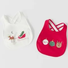 新品 スタイ2枚セット ザラベイビー クリスマス✺next/ミキハウス