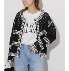 ジャーナルスタンダードレリューム クロシェクルーネックカーデ2WAY