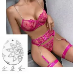 ✧︎マダム粗茶✧︎75E80D85D✧︎ガーター✧︎香港女人街ランジェリー5点セット㊵