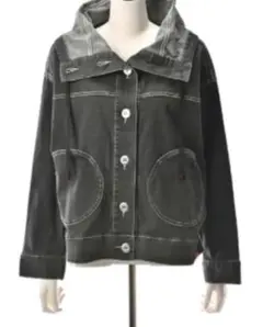 本日限り処分！kikki 丸いポケットのデニムストレッチジャケット
