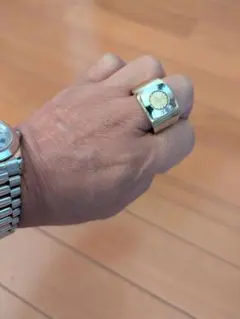 購入前コメント宜しく•レトロ菊紋リング•真鍮リング•1点物•ジャンク品