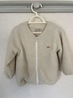 petit main プティマイン　ジップアップボアジャケット クリーム色