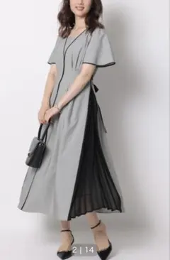 新品タグ付✨アプワイザーリッシェ 配色バイカラーワンピース 