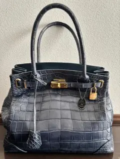 極美品✨Falchi New York ラウンドファスナー長財布 クロコダイル黒