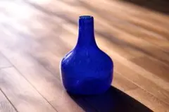 サイン】Erik Hoglund エリックホグラン ブルー 花器花瓶 北欧雑貨