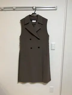 Hare ブラウン ダブルブレスト ベスト　ロングのサムネイル