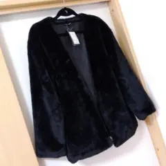 ブラックファーコート Lサイズ