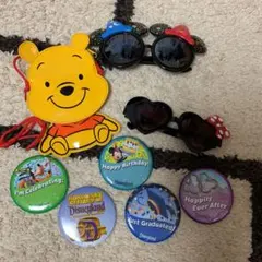 【カリフォルニアディズニーランド限定】缶バッチ付き　ディズニーグッズ