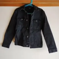 H＆М　ブラック デニムジャケット　134