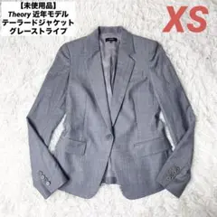 【未使用品】Theory 近年モデル テーラードジャケット グレーストライプ 0