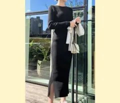 神戸レタス　リブニットロングワンピース　岡部あゆみ