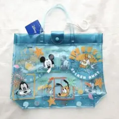 ディズニー　ミッキー　プールバッグ　ビーチバッグ　クリアバッグ　水泳　水着入れ
