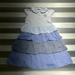 familiar ノースリーブ ワンピース 120cm ブルー系