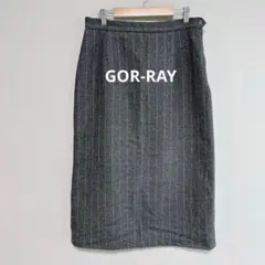 GOR-RAY/ストライプ ロングスカート/古着好き/大きいサイズ3969