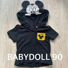 BABYDOLL ミッキーマウス フード付きTシャツ 90cm