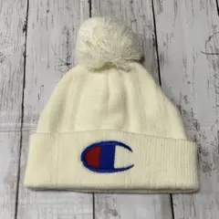 champion ビックロゴ　ニット帽　50〜52㎝　ホワイト