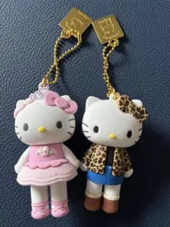 ハローキティ展限定ストラップ バレリーナ ヒョウ柄２つセット
